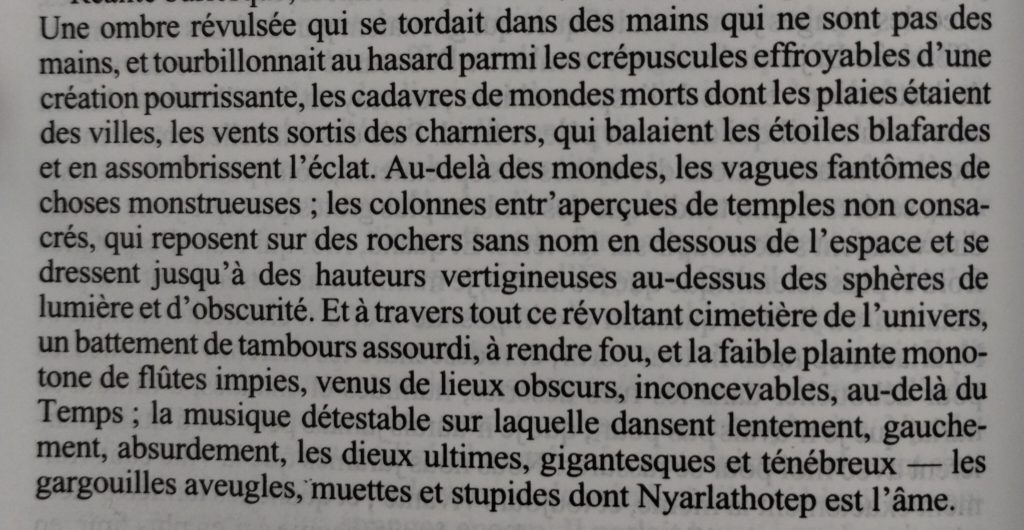 citation tirée de Nyarlathotep