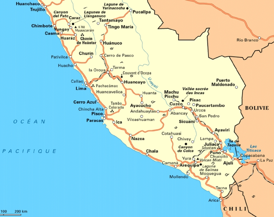 Les masques de Nyarlathotep - carte Pérou